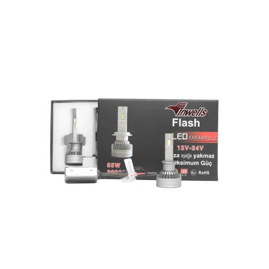 Inwells Yeni Ürün Yeni Flash Csp Led Xenon (ZENON) H1 20,000 Lümen Arıza Işığı Yakmaz . 12-24 V Uyumlu