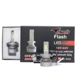 Inwells Yeni Flash Csp Led Xenon (ZENON) H4 20,000 Lümen Arıza Işığı Yakmaz 12-24 V Uyumlu