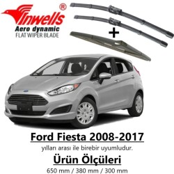 Ford Fiesta Ön+arka Muz Silecek Takımı (2008-2017)