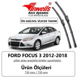 Ford Focus 3 Inwells Ön Muz Silecek Takımı (2011 - 2018)